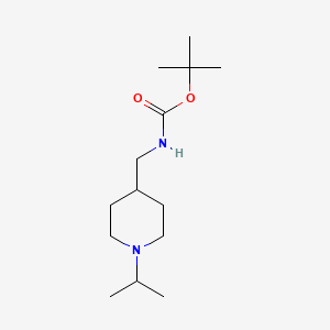 molecular formula C14H28N2O2 B2692498 叔丁基[(1-异丙基哌啶-4-基)甲基]氨基甲酸酯 CAS No. 534595-60-3