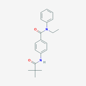 4-[(2,2-dimethylpropanoyl)amino]-N-ethyl-N-phenylbenzamide