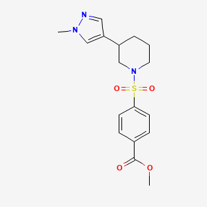 methyl 4-((3-(1-methyl-1H-pyrazol-4-yl)piperidin-1-yl)sulfonyl)benzoate