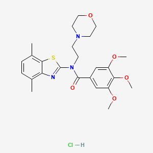 molecular formula C25H32ClN3O5S B2692515 N-(4,7-二甲基苯并[4,5]噻二唑-2-基)-3,4,5-三甲氧基-N-(2-吗啉基乙基)苯甲酰胺 盐酸盐 CAS No. 1215376-89-8