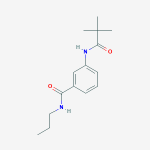 molecular formula C15H22N2O2 B269252 3-[(2,2-dimethylpropanoyl)amino]-N-propylbenzamide 