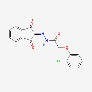 2-(2-chlorophenoxy)-N'-(1,3-dioxo-1,3-dihydro-2H-inden-2-yliden)acetohydrazide