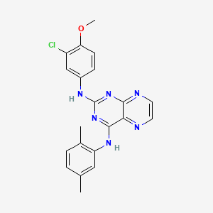 N2-(3-chloro-4-methoxyphenyl)-N4-(2,5-dimethylphenyl)pteridine-2,4-diamine