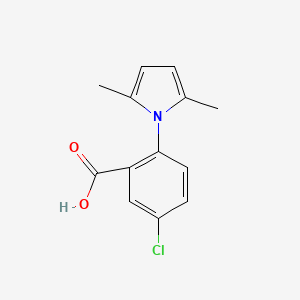 molecular formula C13H12ClNO2 B2692530 5-Chloro-2-(2,5-dimethyl-pyrrol-1-yl)-benzoic acid CAS No. 292058-57-2