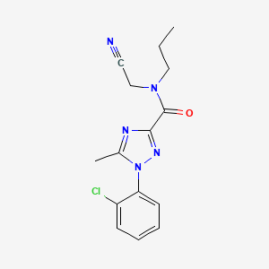 molecular formula C15H16ClN5O B2692534 1-(2-氯苯基)-N-(氰甲基)-5-甲基-N-丙基-1H-1,2,4-三唑-3-甲酰胺 CAS No. 1281062-35-8