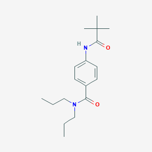 molecular formula C18H28N2O2 B269254 4-[(2,2-dimethylpropanoyl)amino]-N,N-dipropylbenzamide 