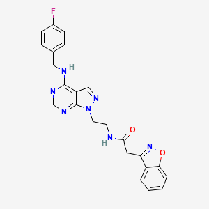 2-(benzo[d]isoxazol-3-yl)-N-(2-(4-((4-fluorobenzyl)amino)-1H-pyrazolo[3,4-d]pyrimidin-1-yl)ethyl)acetamide