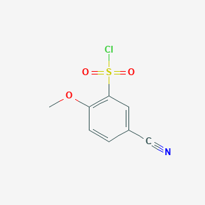 molecular formula C8H6ClNO3S B2692546 5-Cyano-2-methoxybenzenesulfonyl chloride CAS No. 409359-25-7
