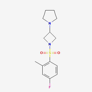 1-(1-((4-Fluoro-2-methylphenyl)sulfonyl)azetidin-3-yl)pyrrolidine