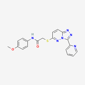 N-(4-methoxyphenyl)-2-[(3-pyridin-2-yl-[1,2,4]triazolo[4,3-b]pyridazin-6-yl)sulfanyl]acetamide