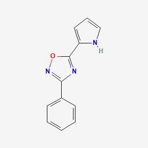 molecular formula C12H9N3O B2692560 3-苯基-5-(1H-吡咯-2-基)-1,2,4-噁二唑 CAS No. 186809-64-3