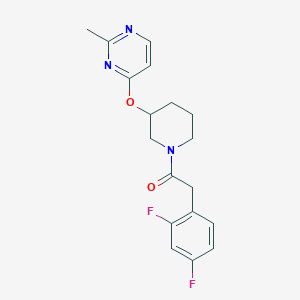 2-(2,4-Difluorophenyl)-1-(3-((2-methylpyrimidin-4-yl)oxy)piperidin-1-yl)ethanone