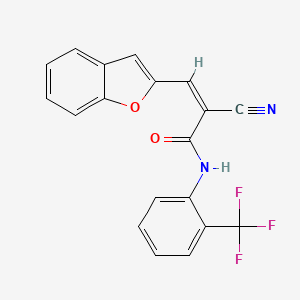 (Z)-3-(1-Benzofuran-2-yl)-2-cyano-N-[2-(trifluoromethyl)phenyl]prop-2-enamide