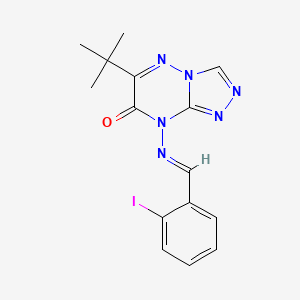 6-tert-butyl-8-{[(E)-(2-iodophenyl)methylidene]amino}[1,2,4]triazolo[4,3-b][1,2,4]triazin-7(8H)-one