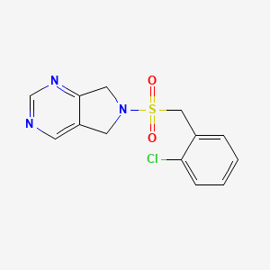 6-((2-chlorobenzyl)sulfonyl)-6,7-dihydro-5H-pyrrolo[3,4-d]pyrimidine