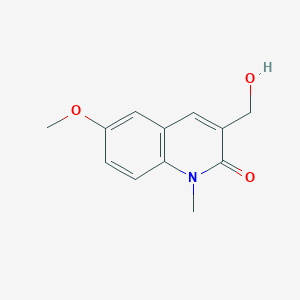 molecular formula C12H13NO3 B2692586 3-(hydroxymethyl)-6-methoxy-1-methylquinolin-2(1H)-one CAS No. 114561-28-3