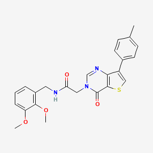 molecular formula C24H23N3O4S B2692587 N-(2,3-dimethoxybenzyl)-2-[7-(4-methylphenyl)-4-oxothieno[3,2-d]pyrimidin-3(4H)-yl]acetamide CAS No. 1207034-93-2