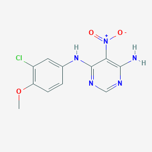 N-(3-chloro-4-methoxyphenyl)-5-nitropyrimidine-4,6-diamine