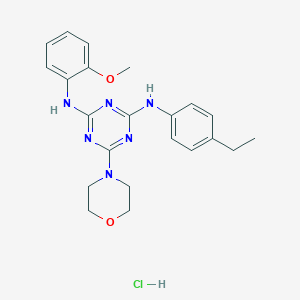 N2-(4-ethylphenyl)-N4-(2-methoxyphenyl)-6-morpholino-1,3,5-triazine-2,4-diamine hydrochloride
