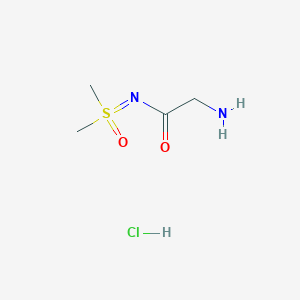 molecular formula C4H11ClN2O2S B2692613 2-氨基-N-[二甲基(氧代)-λ6-硫醚-亚基]乙酰胺盐酸盐 CAS No. 1955520-93-0