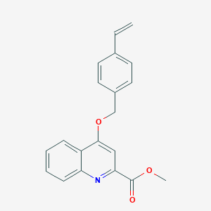 molecular formula C20H17NO3 B2692616 Methyl 4-((4-vinylbenzyl)oxy)quinoline-2-carboxylate CAS No. 1358256-18-4