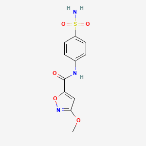 molecular formula C11H11N3O5S B2692617 3-methoxy-N-(4-sulfamoylphenyl)isoxazole-5-carboxamide CAS No. 1428358-09-1