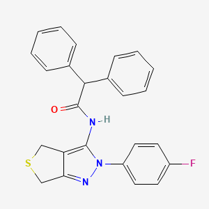 N-(2-(4-fluorophenyl)-4,6-dihydro-2H-thieno[3,4-c]pyrazol-3-yl)-2,2-diphenylacetamide