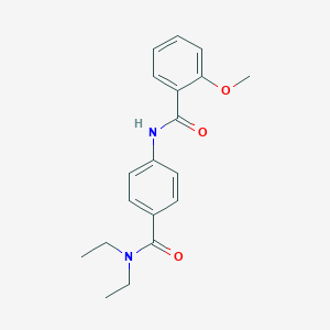 molecular formula C19H22N2O3 B269263 N-{4-[(diethylamino)carbonyl]phenyl}-2-methoxybenzamide 