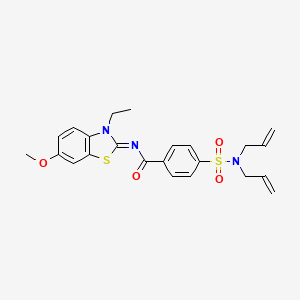 molecular formula C23H25N3O4S2 B2692632 (Z)-4-(N,N-diallylsulfamoyl)-N-(3-ethyl-6-methoxybenzo[d]thiazol-2(3H)-ylidene)benzamide CAS No. 850909-72-7