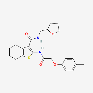 molecular formula C23H28N2O4S B2692637 2-[2-(4-甲基苯氧基)乙酰基氨基]-N-[(氧杂环戊烷-2-基)甲基]-4,5,6,7-四氢-1-苯并噻吩-3-甲酰胺 CAS No. 380544-16-1