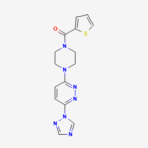 (4-(6-(1H-1,2,4-triazol-1-yl)pyridazin-3-yl)piperazin-1-yl)(thiophen-2-yl)methanone
