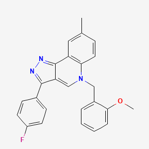 molecular formula C25H20FN3O B2692652 3-(4-fluorophenyl)-5-(2-methoxybenzyl)-8-methyl-5H-pyrazolo[4,3-c]quinoline CAS No. 866345-14-4