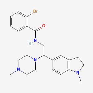 2-bromo-N-(2-(1-methylindolin-5-yl)-2-(4-methylpiperazin-1-yl)ethyl)benzamide