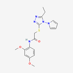 N-(2,4-dimethoxyphenyl)-2-{[5-ethyl-4-(1H-pyrrol-1-yl)-4H-1,2,4-triazol-3-yl]sulfanyl}acetamide