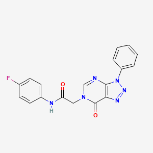 N-(4-fluorophenyl)-2-{7-oxo-3-phenyl-3H,6H,7H-[1,2,3]triazolo[4,5-d]pyrimidin-6-yl}acetamide