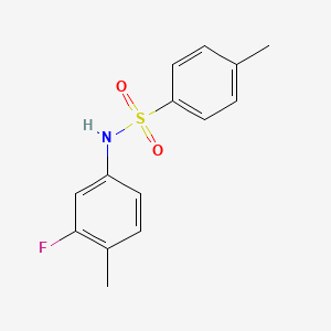 molecular formula C14H14FNO2S B2692678 N-(3-fluoro-4-methylphenyl)-4-methylbenzenesulfonamide CAS No. 876556-75-1