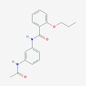 molecular formula C18H20N2O3 B269268 N-[3-(acetylamino)phenyl]-2-propoxybenzamide 