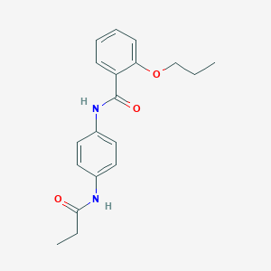 molecular formula C19H22N2O3 B269269 N-[4-(propionylamino)phenyl]-2-propoxybenzamide 