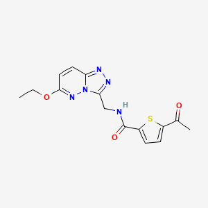 molecular formula C15H15N5O3S B2692691 5-乙酰基-N-((6-乙氧基-[1,2,4]三唑并[4,3-b]吡啶-3-基)甲基)噻吩-2-羧酰胺 CAS No. 2034355-39-8