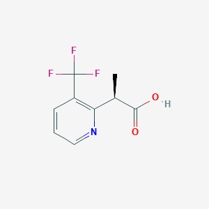 molecular formula C9H8F3NO2 B2692696 (2R)-2-[3-(Trifluoromethyl)pyridin-2-yl]propanoic acid CAS No. 2248188-14-7