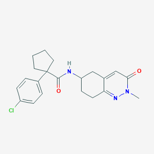 molecular formula C21H24ClN3O2 B2692698 1-(4-氯苯基)-N-(2-甲基-3-氧代-2,3,5,6,7,8-六氢喹啉-6-基)环戊基甲酰胺 CAS No. 1903432-93-8