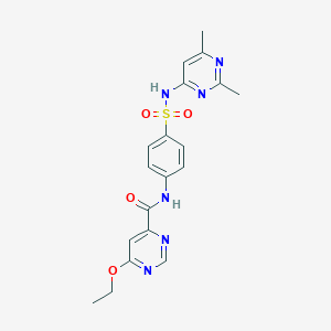 molecular formula C19H20N6O4S B2692699 N-(4-(N-(2,6-二甲基嘧啶-4-基)磺酰基)苯基)-6-乙氧基嘧啶-4-羧酰胺 CAS No. 2034227-46-6