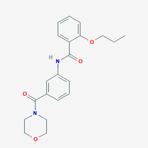 molecular formula C21H24N2O4 B269270 N-[3-(4-morpholinylcarbonyl)phenyl]-2-propoxybenzamide 