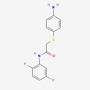 molecular formula C14H12F2N2OS B2692703 2-[(4-氨基苯基)硫代]-N-(2,5-二氟苯基)乙酰胺 CAS No. 885267-54-9