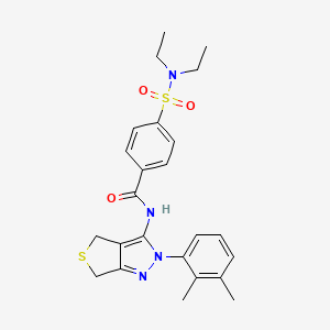 molecular formula C24H28N4O3S2 B2692708 4-(diethylsulfamoyl)-N-[2-(2,3-dimethylphenyl)-4,6-dihydrothieno[3,4-c]pyrazol-3-yl]benzamide CAS No. 450344-49-7