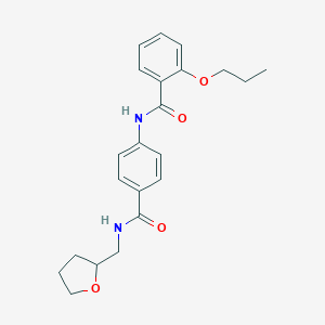 molecular formula C22H26N2O4 B269271 2-propoxy-N-(4-{[(tetrahydro-2-furanylmethyl)amino]carbonyl}phenyl)benzamide 