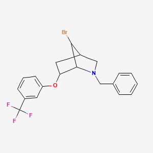 molecular formula C20H19BrF3NO B2692713 2-Benzyl-7-bromo-6-[3-(trifluoromethyl)phenoxy]-2-azabicyclo[2.2.1]heptane CAS No. 295787-39-2