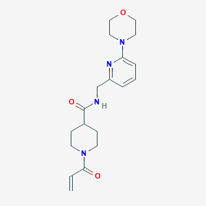 molecular formula C19H26N4O3 B2692723 N-[(6-Morpholin-4-ylpyridin-2-yl)methyl]-1-prop-2-enoylpiperidine-4-carboxamide CAS No. 2361823-91-6