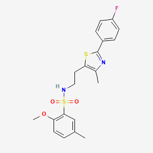 N-(2-(2-(4-fluorophenyl)-4-methylthiazol-5-yl)ethyl)-2-methoxy-5-methylbenzenesulfonamide
