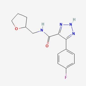 4-(4-fluorophenyl)-N-((tetrahydrofuran-2-yl)methyl)-1H-1,2,3-triazole-5-carboxamide